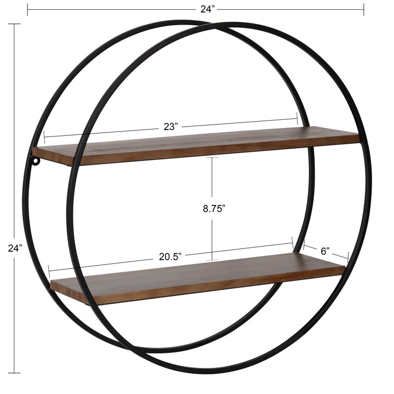 Everly Quinn Vasquez 2 Piece Circle Accent Shelf & Reviews Wayfair